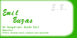 emil buzas business card